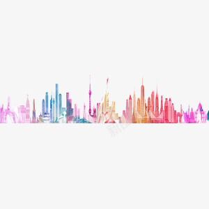 都市背景png免抠素材_88icon https://88icon.com 城市 建设 彩色 科技