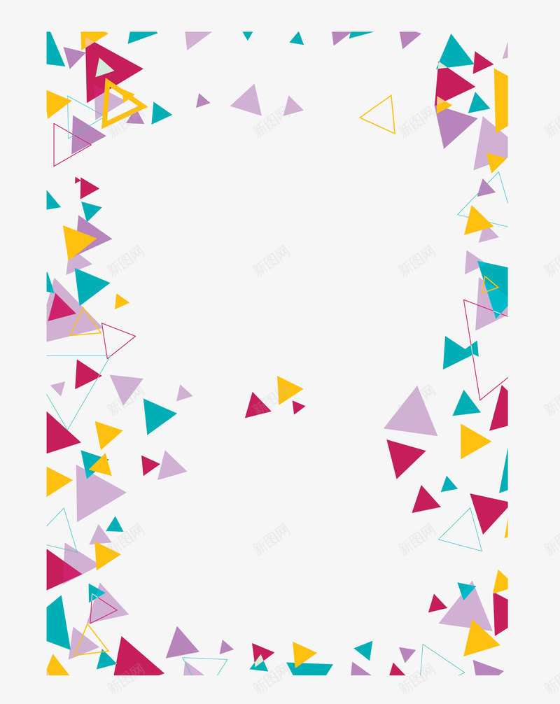 彩色飞舞三角花纹矢量图ai免抠素材_88icon https://88icon.com 三甲花纹 三角 三角边框 几何花纹 彩色三角 矢量png 矢量图