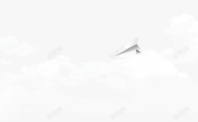 纸飞机png免抠素材_88icon https://88icon.com 天 白云 白色 飞机