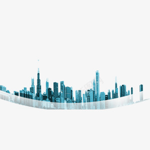都市背景png免抠素材_88icon https://88icon.com 冲印 冷色系 城市 科技