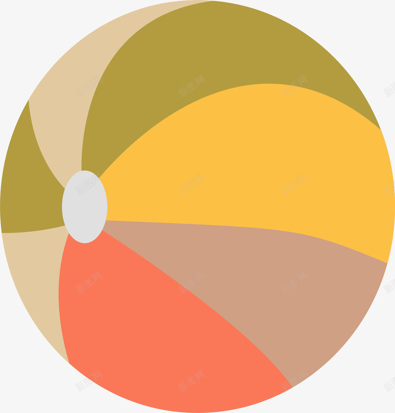 沙滩皮球卡通矢量图ai免抠素材_88icon https://88icon.com 卡通手绘 插画风 沙滩皮球 皮球PNG 运动 矢量图