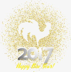 金色星光与2017png图片下载 金色星光与2017素材