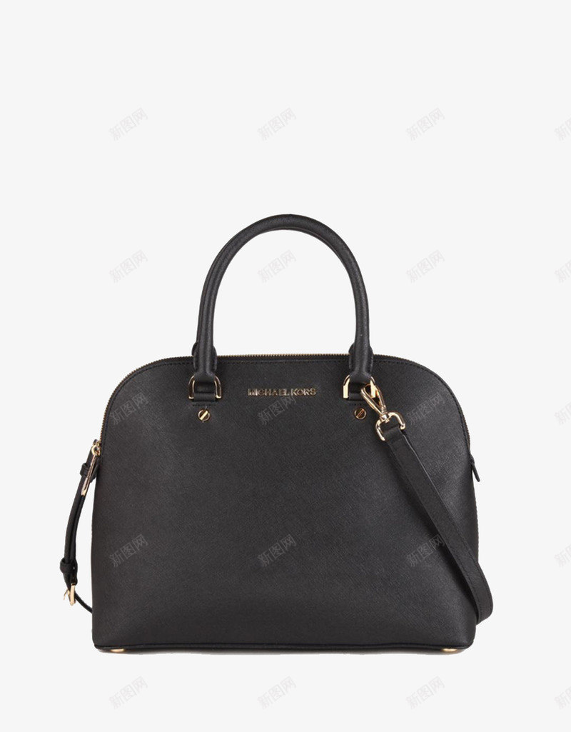 迈克科尔斯真皮png免抠素材_88icon https://88icon.com 产品实物 单肩包 女包 手提包 欧美时尚 真皮黑色 经典款 迈克科尔斯