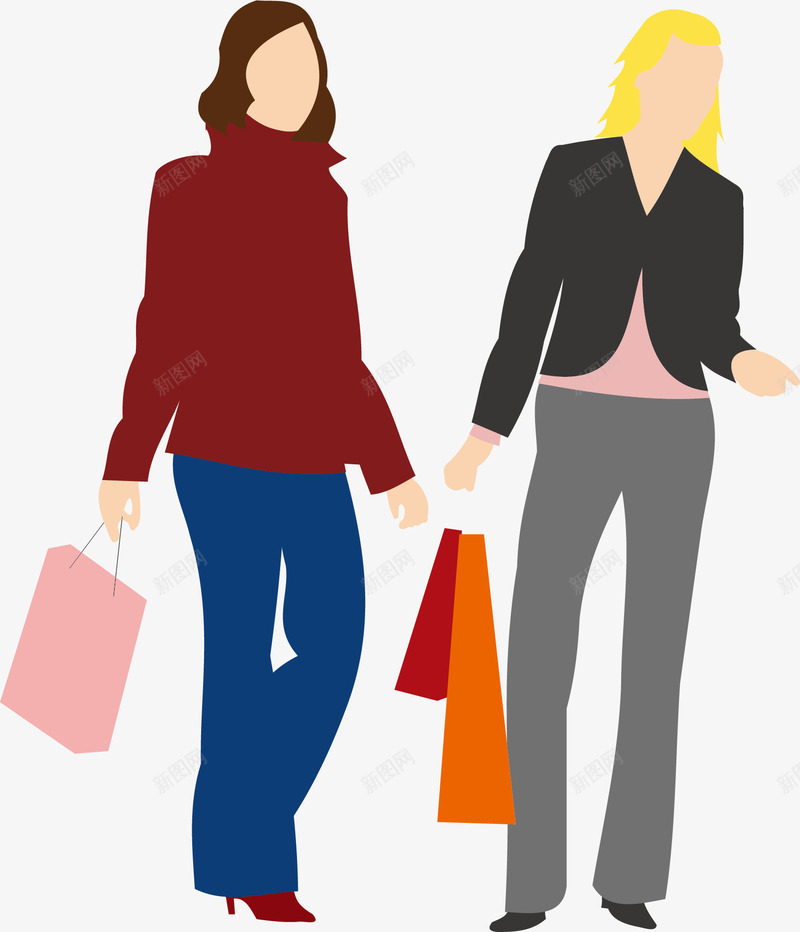 美女消费矢量图ai免抠素材_88icon https://88icon.com 明确的消费人群 消费 消费人群 消费人群分析 购物袋 高消费人群 矢量图