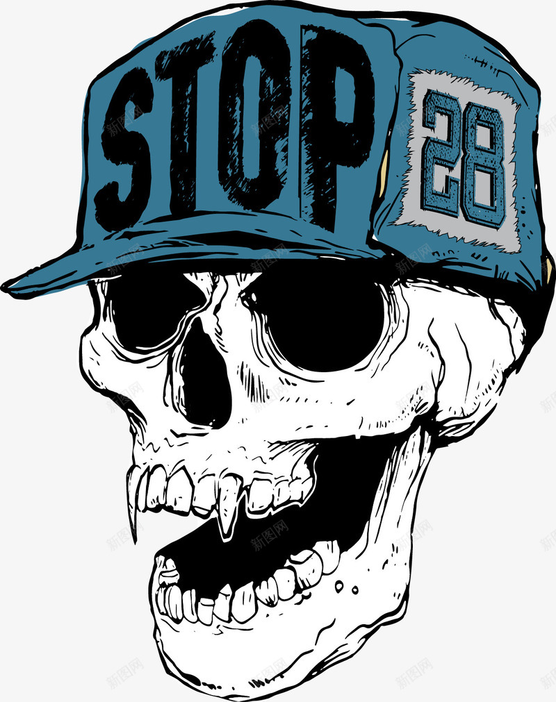 头戴运动帽的骷髅头矢量图ai免抠素材_88icon https://88icon.com 人类骷髅头 卡通手绘 平面装饰 海报宣传 烟雾骷髅头 矢量图 矢量装饰 运动帽 骷髅头