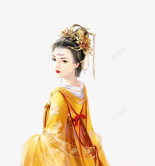 精致妆容古装美女png免抠素材_88icon https://88icon.com 古装 精致 美女