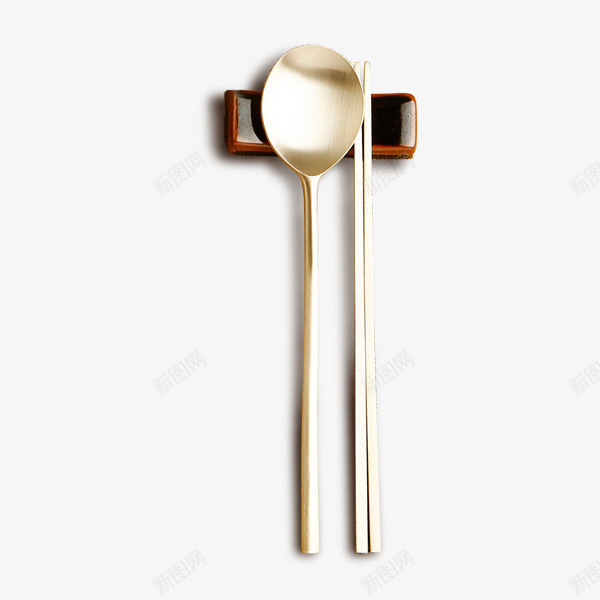 金色餐具psd免抠素材_88icon https://88icon.com 简洁 装饰 金色 餐具