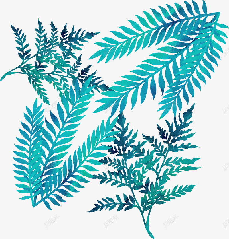 小清新树叶装饰图案矢量图ai免抠素材_88icon https://88icon.com 小清新树叶 手绘花草 春季 枝条 树枝 花草 装饰 矢量图