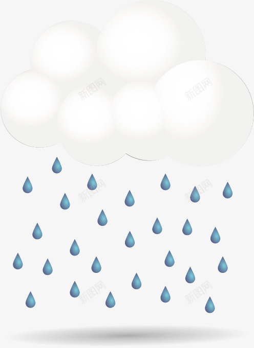 手绘云朵下雨矢量图ai免抠素材_88icon https://88icon.com 下雨 卡通 可爱 天气 手绘 插画 水彩 白色云彩 矢量图