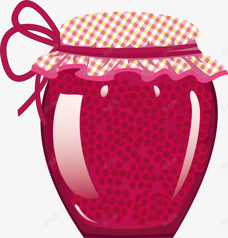 卡通红色酒坛png免抠素材_88icon https://88icon.com 免抠PNG 卡通 圆点 桌布 系绳 红色 酒坛