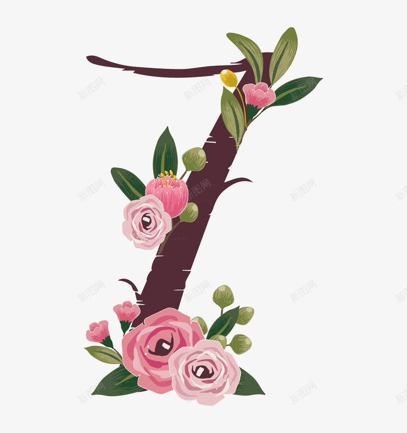 卡通桃花树枝png免抠素材_88icon https://88icon.com 卡通 春天 树枝 桃花 樱花 绿叶
