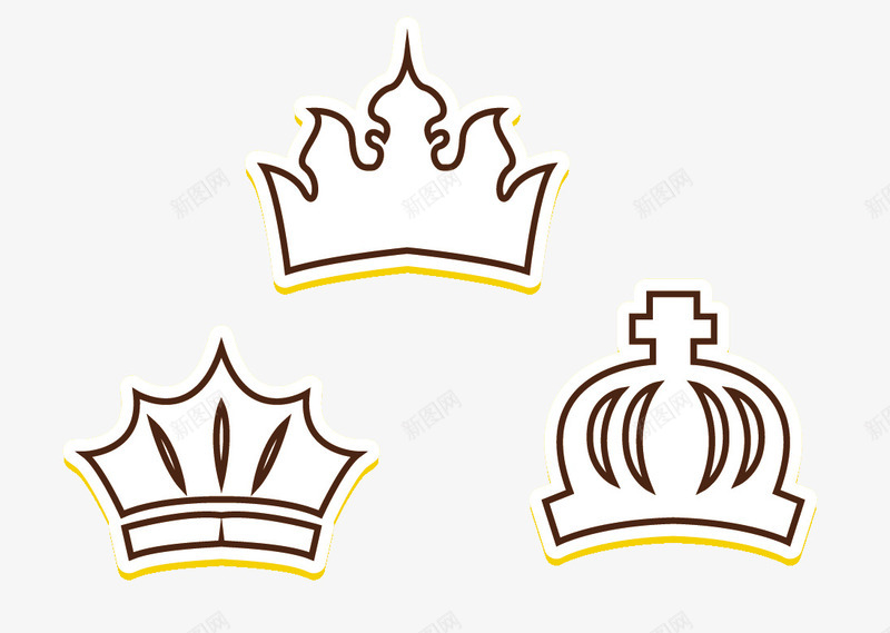 简笔白色皇冠png免抠素材_88icon https://88icon.com 权利 欧美风 白色皇冠 简笔 贵重