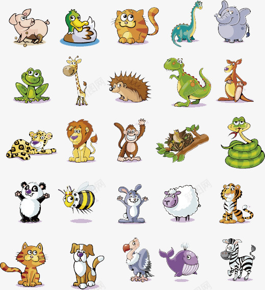 卡通动物大集合png免抠素材_88icon https://88icon.com 元素 动物 卡通 可爱 形象