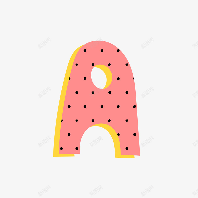 圆点图案创意字母A矢量图eps免抠素材_88icon https://88icon.com 卡通字母 可爱字母 圆点字母 圆点的 字母A 矢量图