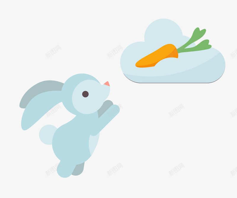 卡通简洁扁平化兔子矢量图eps免抠素材_88icon https://88icon.com 兔子 兔子png 卡通兔子 扁平化兔子 矢量兔子 简洁兔子 矢量图