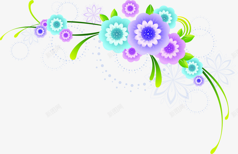彩色花卉花环png免抠素材_88icon https://88icon.com 彩色 花卉 花环