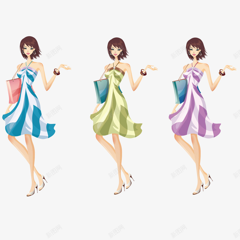 购物美女矢量图ai免抠素材_88icon https://88icon.com 人物 卡通 性感美女 时尚美女 购物美女 矢量图