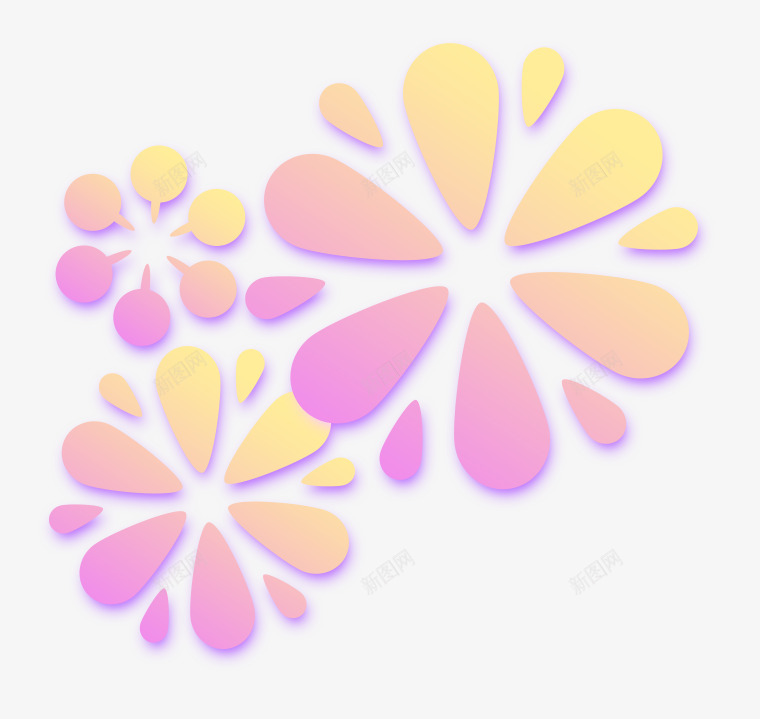 微立体渐变鲜花psd免抠素材_88icon https://88icon.com 微立体 渐变花卉 立体装饰 花朵 装饰图案 鲜花