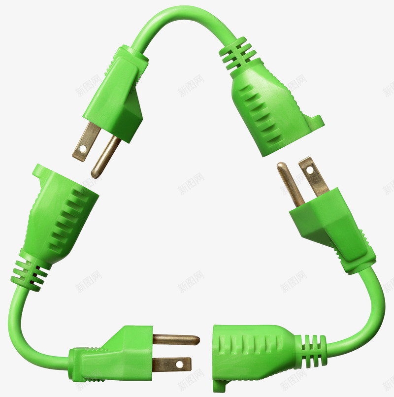 环保节能减排png免抠素材_88icon https://88icon.com 三角形 环保 电源线 节能