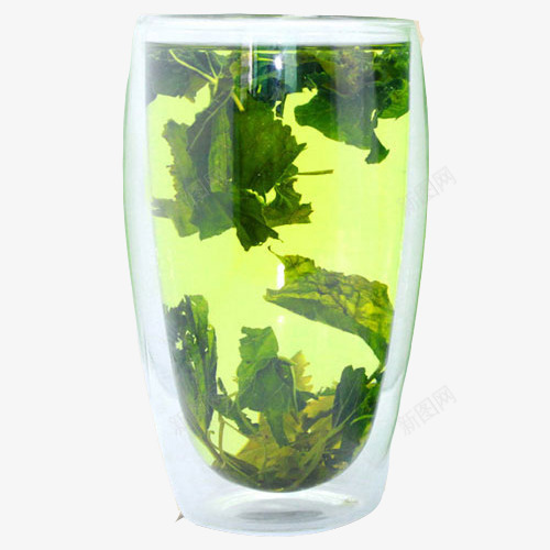 桑叶泡茶png免抠素材_88icon https://88icon.com 中药材 杯子 桑叶 桑叶茶 美容 花草茶 透明杯子