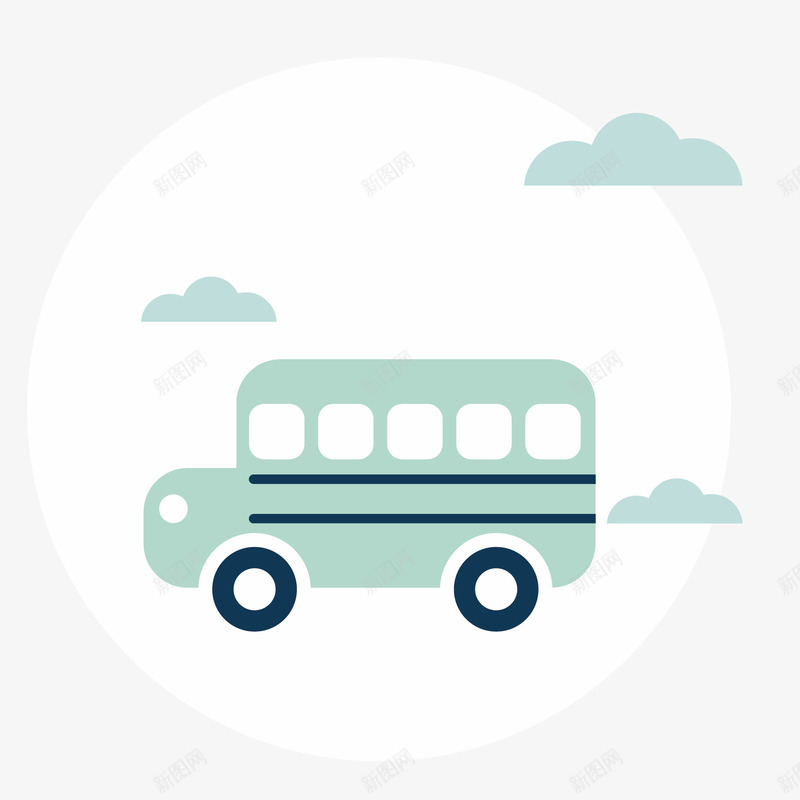 扁平化车汽车白云矢量图ai免抠素材_88icon https://88icon.com 扁平化 汽车 白云 车 矢量图