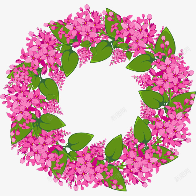 手绘时尚粉丁香花环唯美png免抠素材_88icon https://88icon.com 丁香 丁香花 唯美 手绘 手绘丁香 插画 时尚 粉丁香 花卉 花环