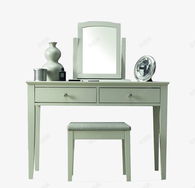 白色简洁梳妆台png免抠素材_88icon https://88icon.com 家具 梳妆台 现代家具 白色家具
