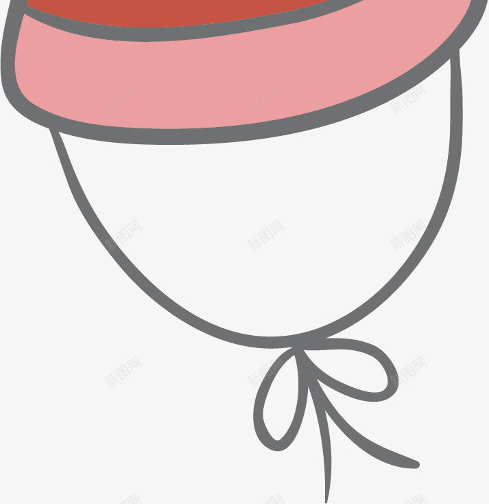 条纹三角帽png免抠素材_88icon https://88icon.com 一顶 卡通 帽子 手绘 条纹 灰色 简图 粉色