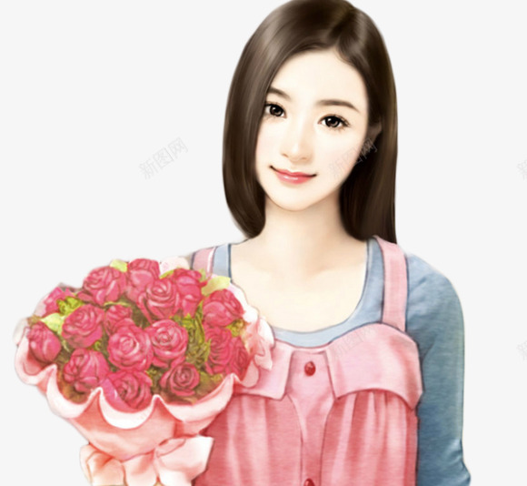清纯可人现代手绘美女png免抠素材_88icon https://88icon.com 可人 清纯 现代 美女