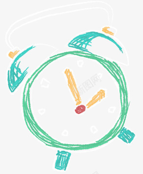 手绘闹钟png免抠素材_88icon https://88icon.com 形状 彩色 手绘 时钟 画画 钟表