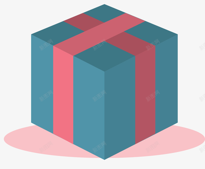 正方体蓝色礼物盒矢量图ai免抠素材_88icon https://88icon.com 方形盒子 正方体盒子 盒子 矢量盒子 蓝色 规整的盒子 矢量图