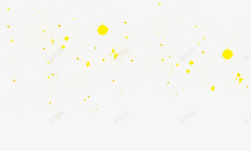 漂浮的黄色星光png免抠素材_88icon https://88icon.com 星光 漂浮 黄色