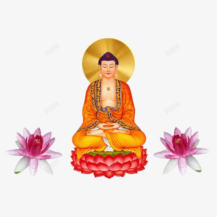 经典佛像png免抠素材_88icon https://88icon.com 佛像 佛画 佛祖 图 禅坐 荷花 释迦摩尼佛 金色