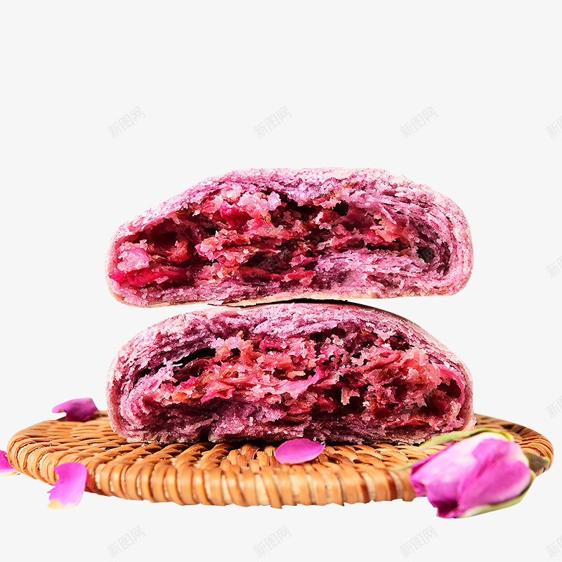 紫薯鲜花饼png免抠素材_88icon https://88icon.com 糕点 紫薯鲜花饼 饼干 鲜花饼