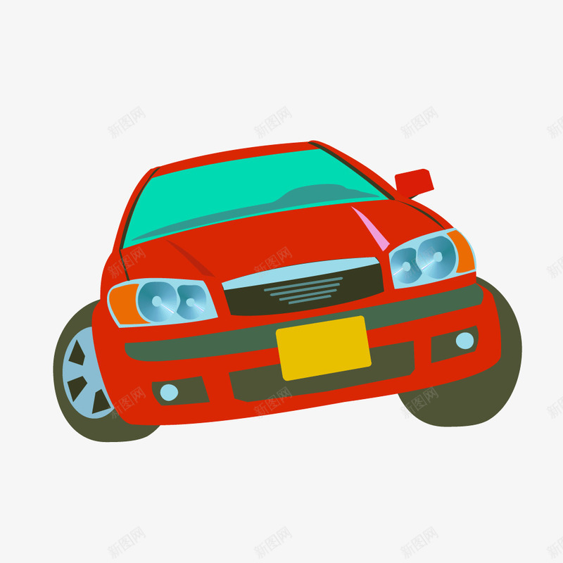 红色欧美复古汽车卡通矢量图ai免抠素材_88icon https://88icon.com 卡通 复古 欧美 汽车 红色 矢量图