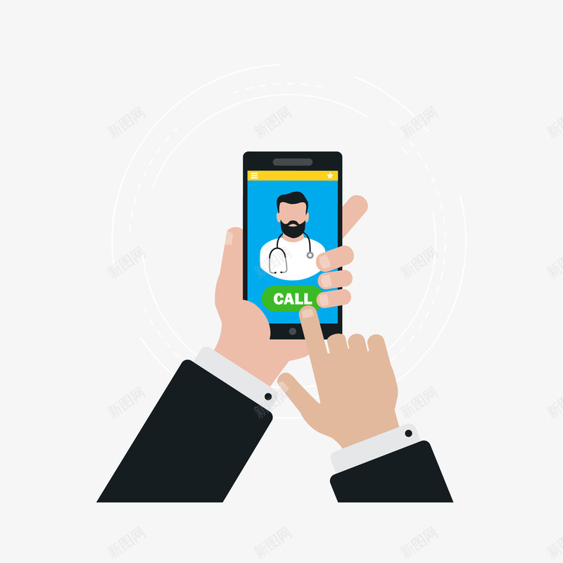 手机APP医生咨询矢量图ai免抠素材_88icon https://88icon.com PNG咨询 医生 医生PNG 医生咨询 咨询PNG 手机APP 矢量图