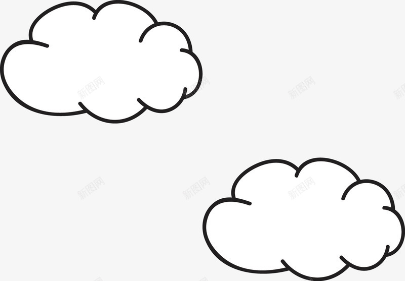 白色手绘简约云朵png免抠素材_88icon https://88icon.com 云 手绘 白色 简约 装饰素材