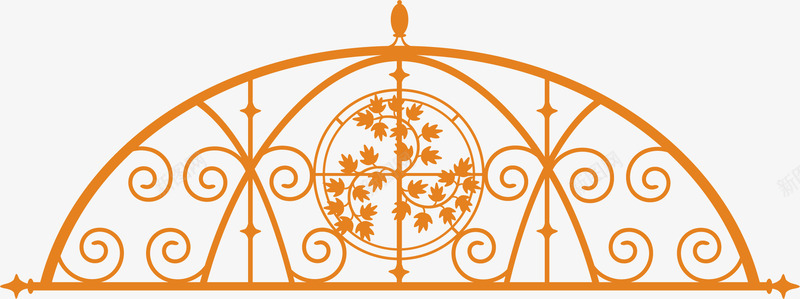 半圆的古风装饰栏杆矢量图ai免抠素材_88icon https://88icon.com 中国风栏杆 古风栏杆 古风装饰栏杆 圆形 底纹 形状 木栏杆 铁栏杆 阳台栏杆 矢量图