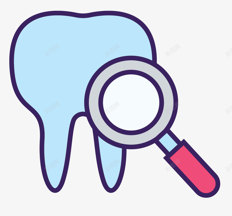 检查卡通牙齿png免抠素材_88icon https://88icon.com 卡通牙齿 卡通风格 检查 牙医 牙医符号