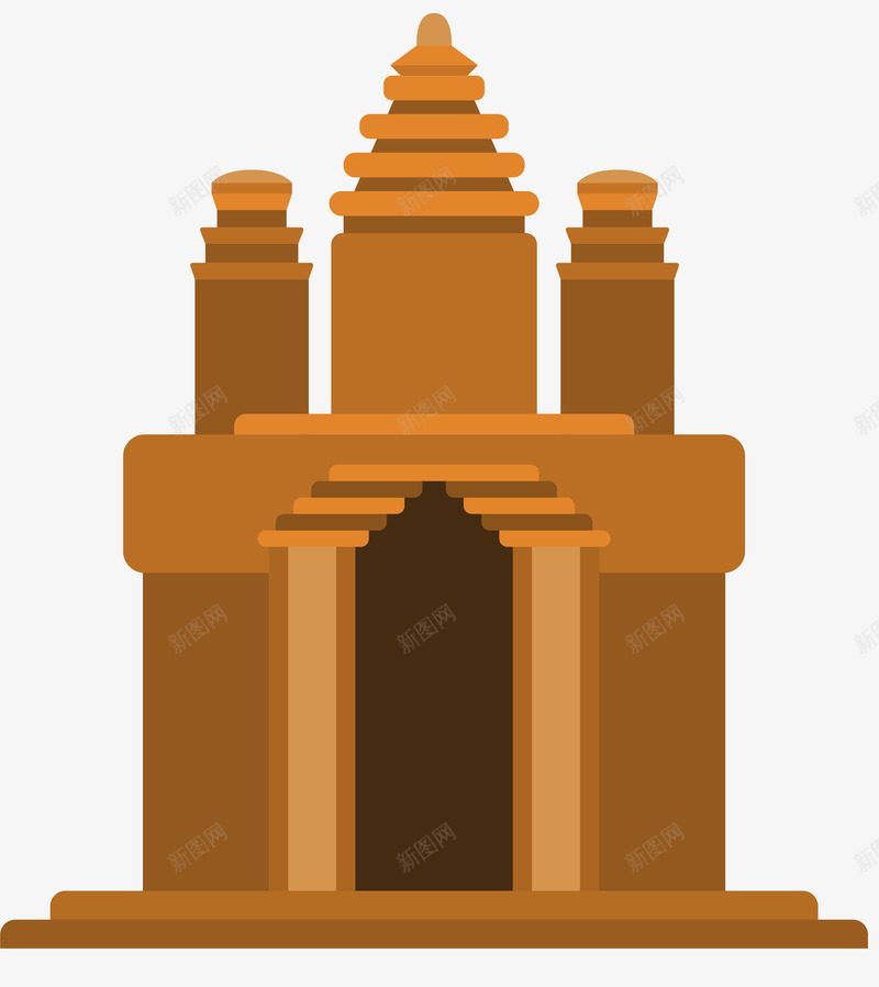 深色卡通风格柬埔寨矢量图eps免抠素材_88icon https://88icon.com 卡通风格 柬埔寨 柬埔寨符号 柬埔寨风景 深色风格 特色 矢量图