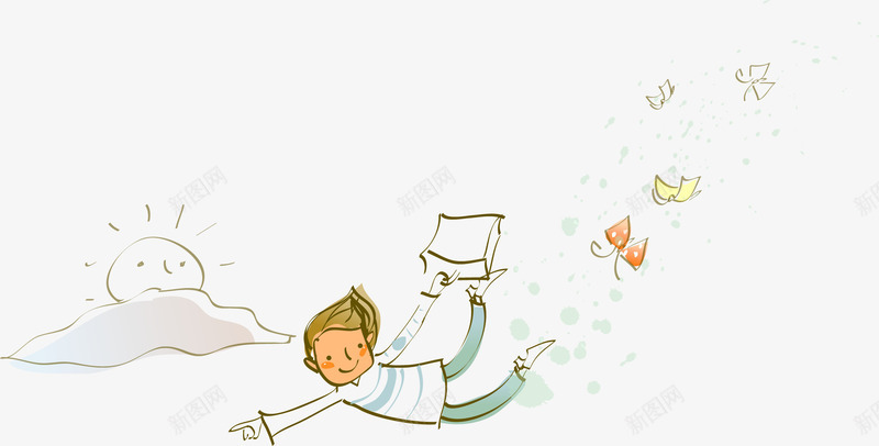 卡通线条风格可爱插画元素png免抠素材_88icon https://88icon.com 元素 卡通 可爱 插画 线条 风格