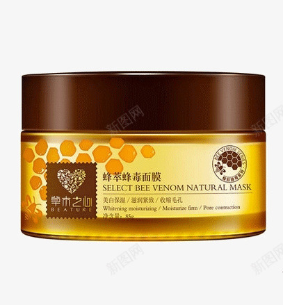 蜂萃蜂毒面膜png免抠素材_88icon https://88icon.com 产品实物 化妆品 美妆 草木之心