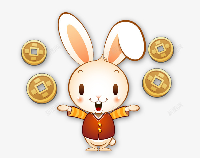 可爱兔子扔钱币psd免抠素材_88icon https://88icon.com 兔子 可爱兔子 可爱兔子扔钱币 扔 扔钱币 钱币