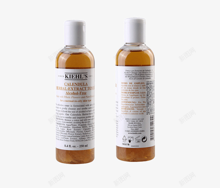 金盏花植物爽肤水png免抠素材_88icon https://88icon.com 产品实物 化妆品 植物爽肤水 科颜氏 美妆