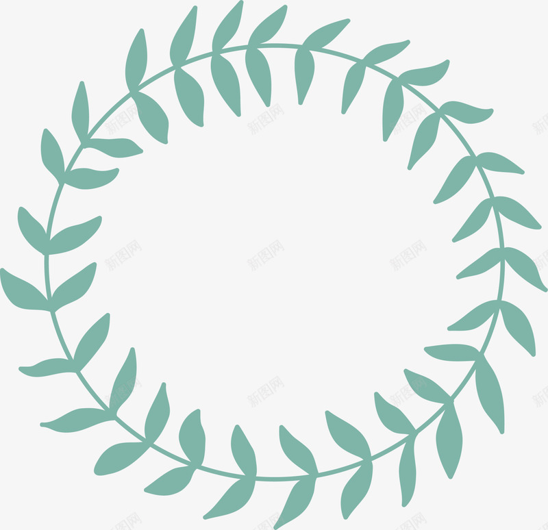 绿色圆圈草圈png免抠素材_88icon https://88icon.com 枝条 植物 绿色圆圈 草圈 藤蔓 边框纹理