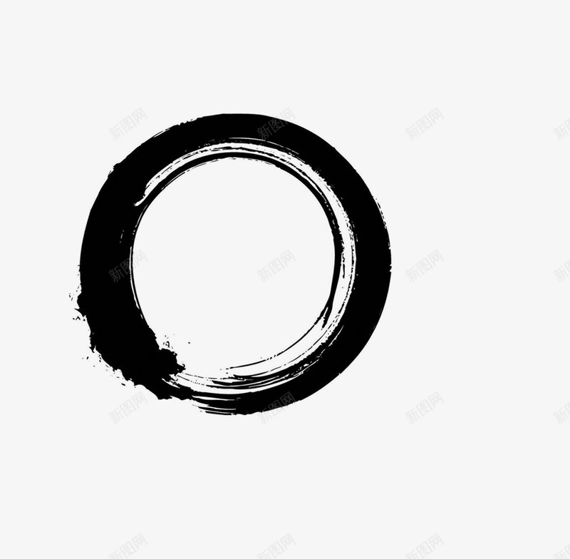 水墨风格圆圈png免抠素材_88icon https://88icon.com 中国 中国元素 中国风 国画 水墨 水墨风格