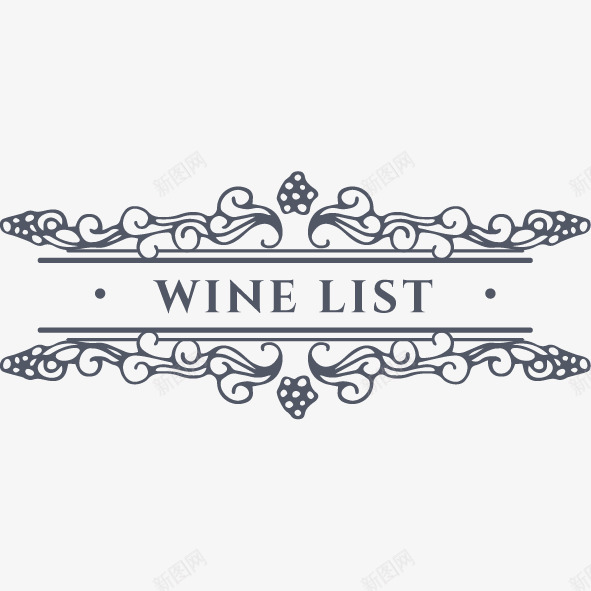 酒单一览表英文图案png免抠素材_88icon https://88icon.com 创意 花环 花纹图案 英文字母 装饰 边框 酒单