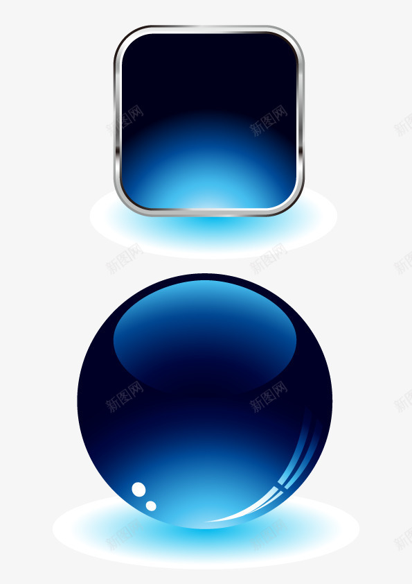 科技玻璃质感蓝色png免抠素材_88icon https://88icon.com ppt 标题 玻璃 科技 质感
