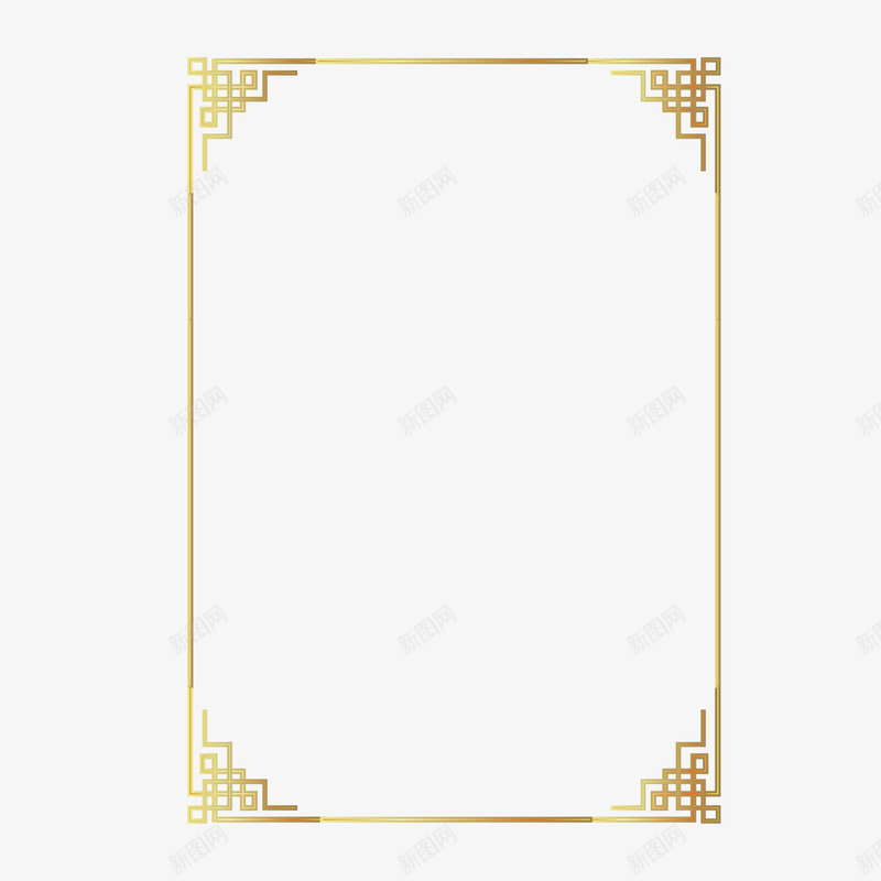 金色的传统边框纹理png免抠素材_88icon https://88icon.com 传统 边框 边框纹理 金色边框