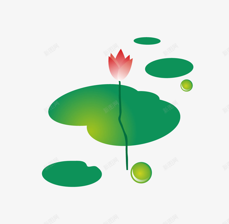 粉色荷花矢量图eps免抠素材_88icon https://88icon.com 矢量荷花 绿色 荷叶 荷花 矢量图